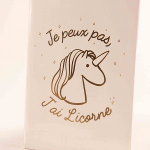 Carnet A5 – Je peux pas j’ai licorne !