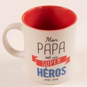 Mug à message – Mon papa est un super héro !