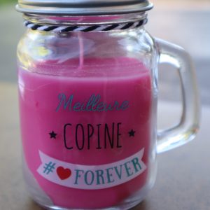 Bougie à message – meilleure copine love forever ! senteur fleur de cerisier