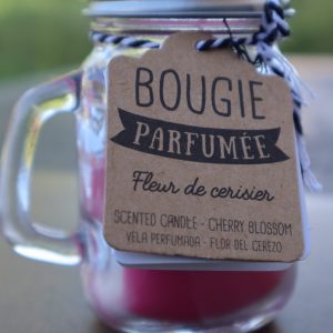 Bougie à message – meilleure copine love forever ! senteur fleur de cerisier