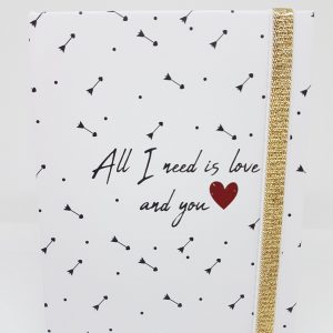 Carnet A6 – All you need is love and you – pages lignées