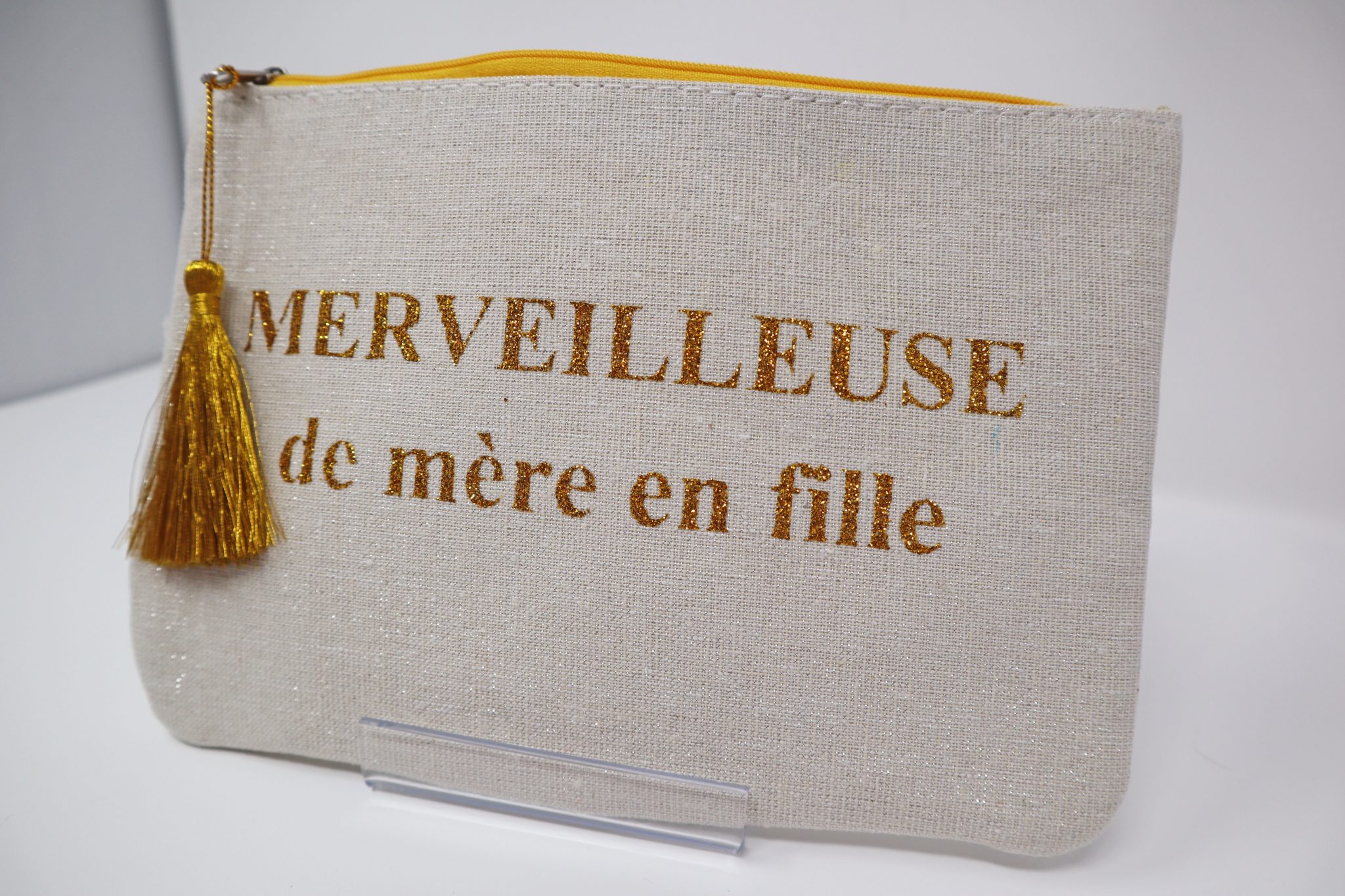 pochette à message en lettres dorées - MERVEILLEUSE de mère en fille