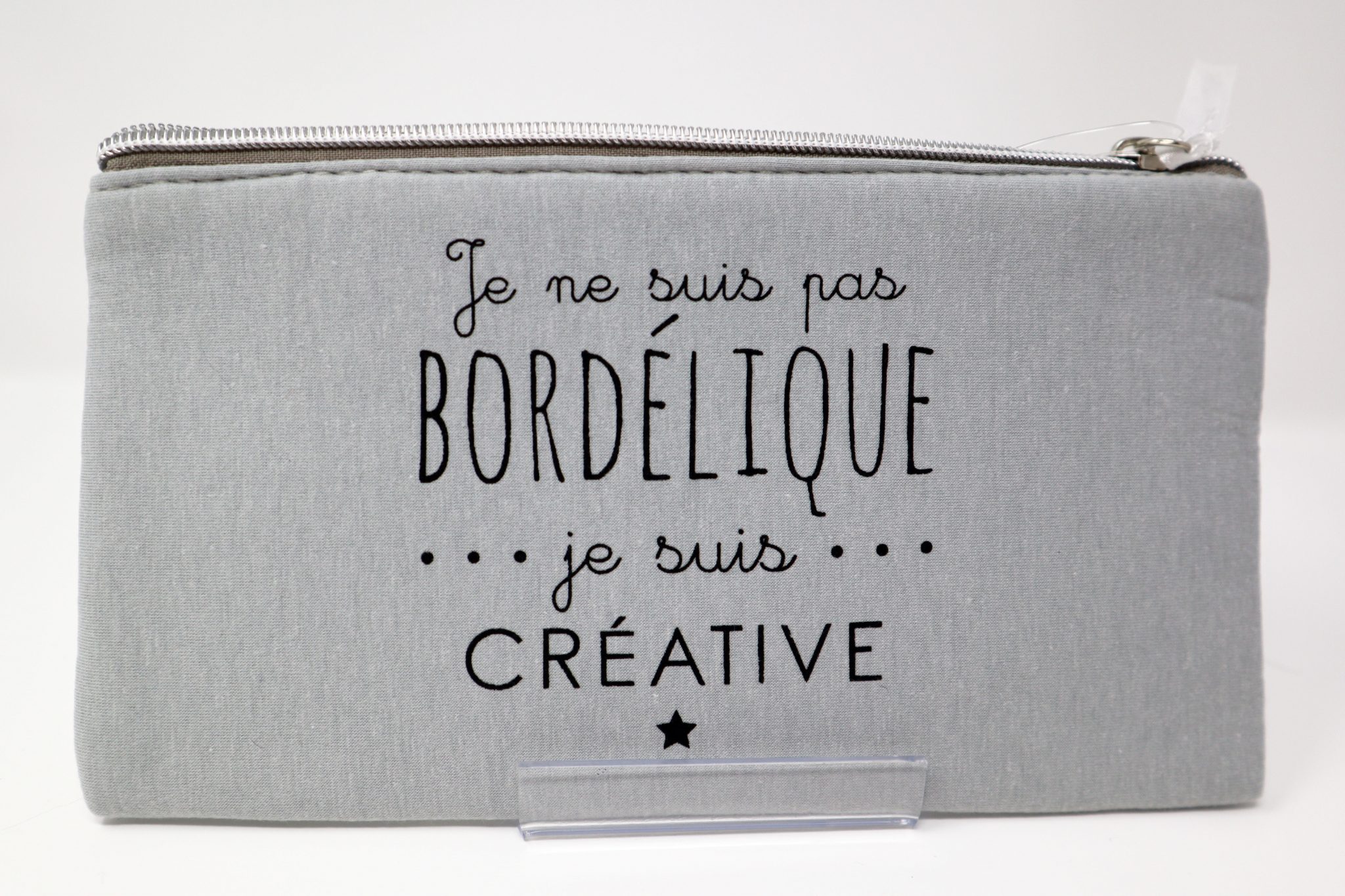 pochette à messge en jersey - Je ne suis pas bordélique, je suis créative